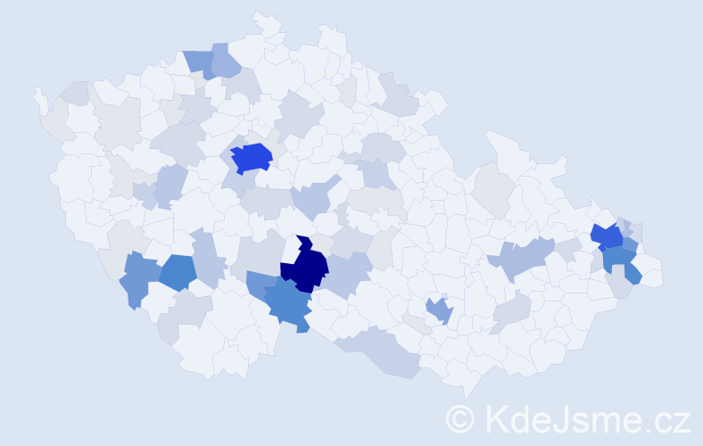 Příjmení: 'Vichrová', počet výskytů 277 v celé ČR