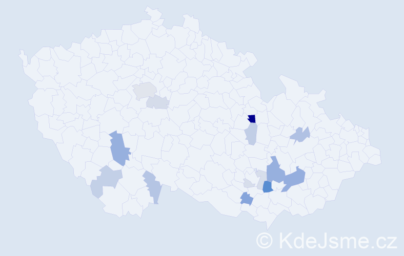 Příjmení: 'Ludlová', počet výskytů 33 v celé ČR