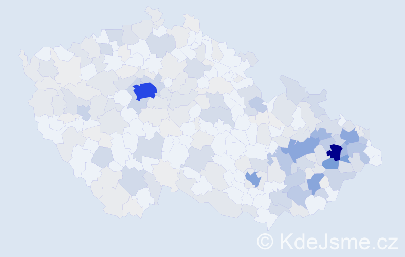 Příjmení: 'Černoch', počet výskytů 1179 v celé ČR