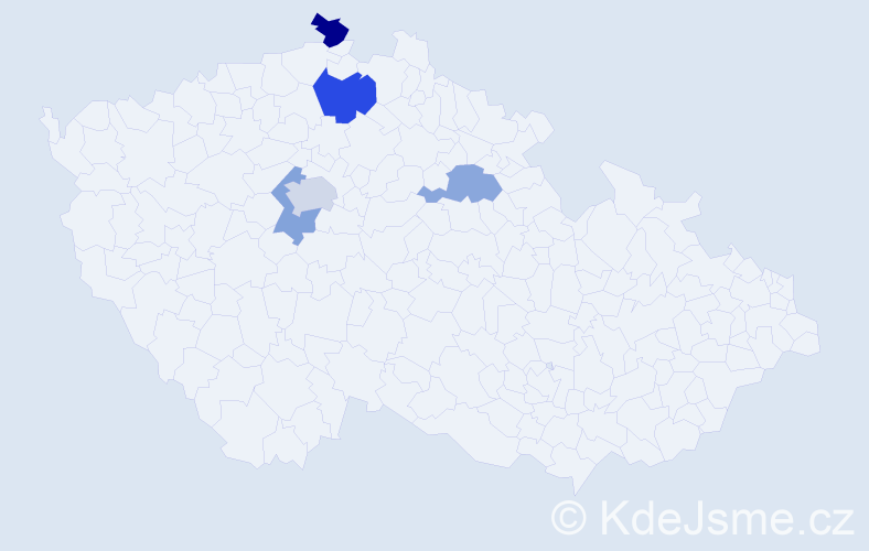 Příjmení: 'Kirchbergerová', počet výskytů 15 v celé ČR