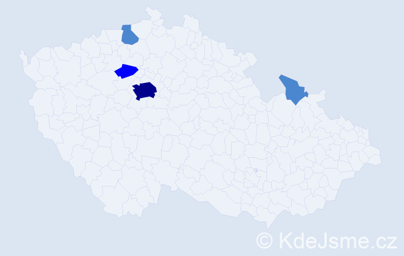 Příjmení: 'Gusar', počet výskytů 7 v celé ČR