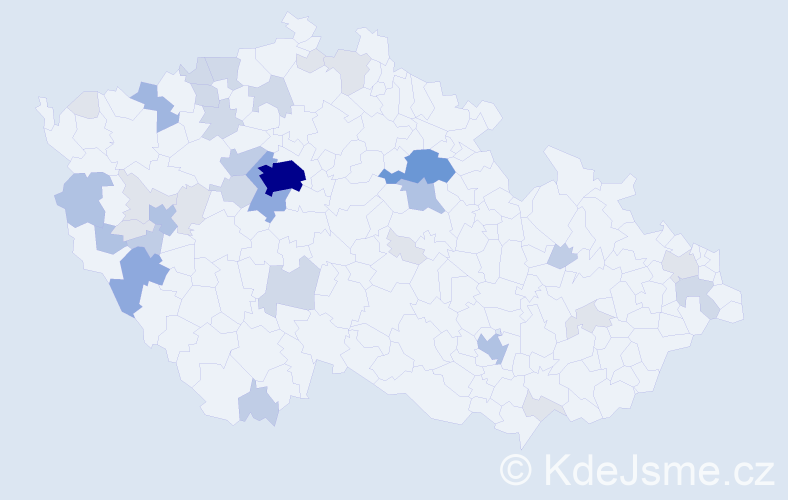 Příjmení: 'Tikal', počet výskytů 117 v celé ČR