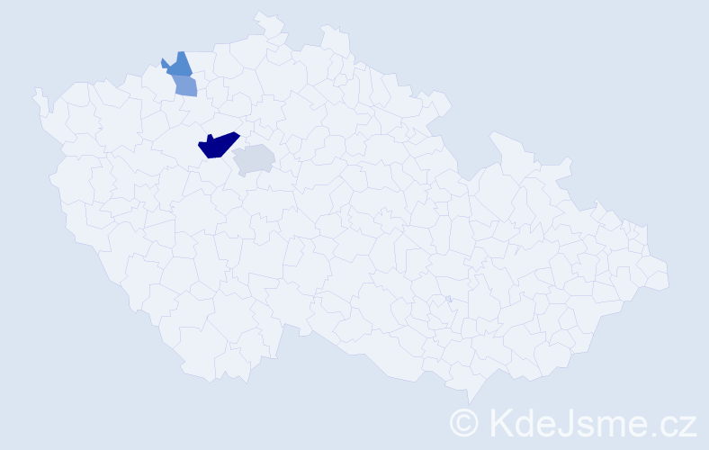 Příjmení: 'Kothanová', počet výskytů 9 v celé ČR