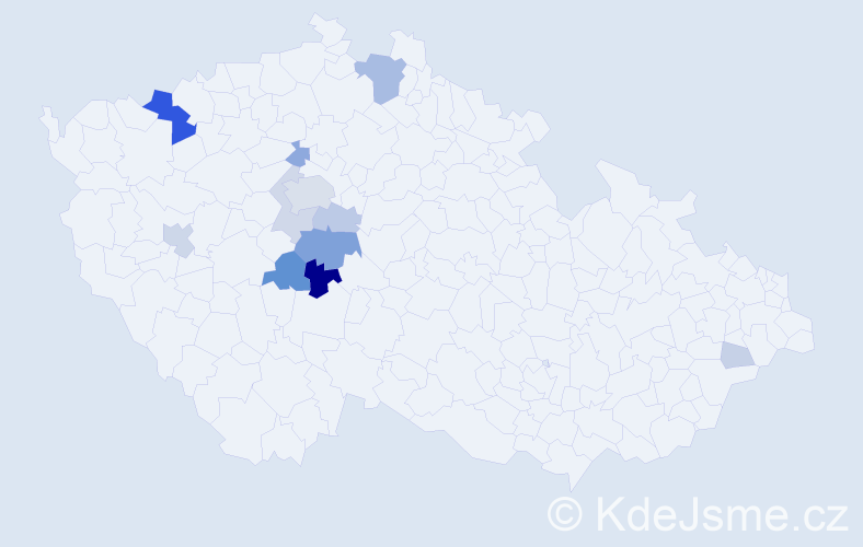 Příjmení: 'Budák', počet výskytů 47 v celé ČR
