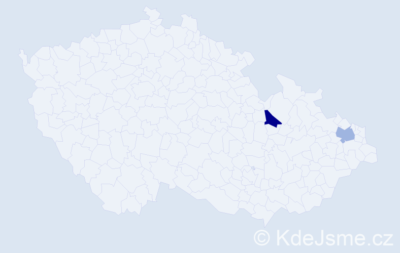 Příjmení: 'Bigos', počet výskytů 2 v celé ČR