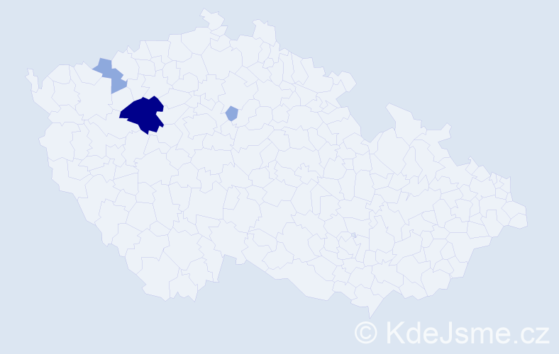 Příjmení: 'Klementovič', počet výskytů 8 v celé ČR