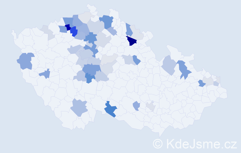 Příjmení: 'Kühnel', počet výskytů 186 v celé ČR