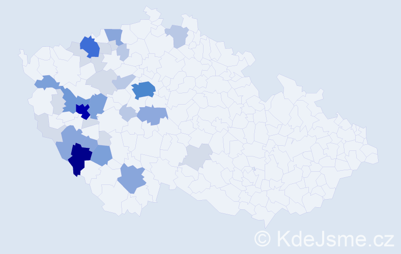 Příjmení: 'Řáhová', počet výskytů 112 v celé ČR