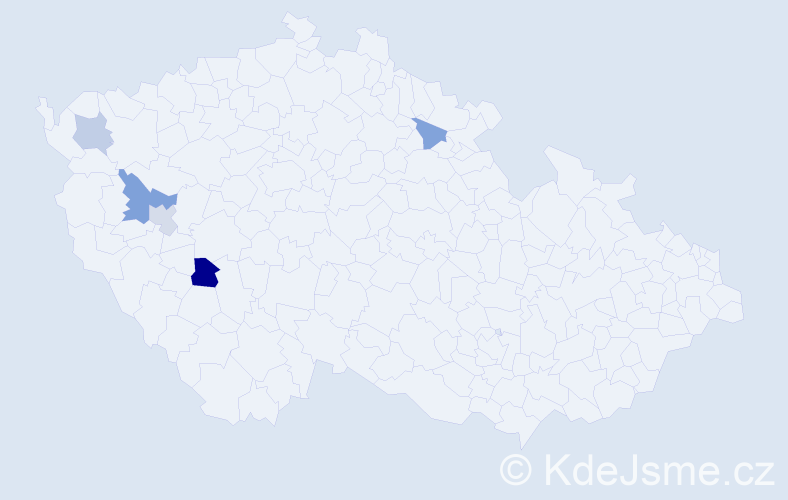 Příjmení: 'Klasňák', počet výskytů 7 v celé ČR
