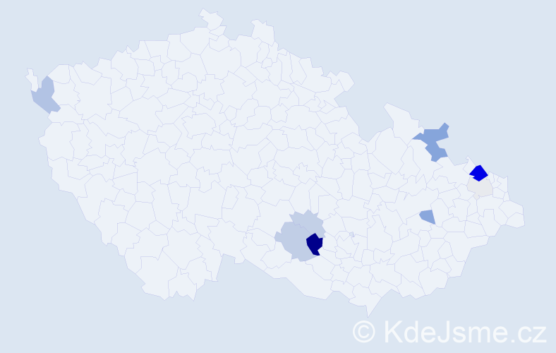 Příjmení: 'Korchan', počet výskytů 24 v celé ČR