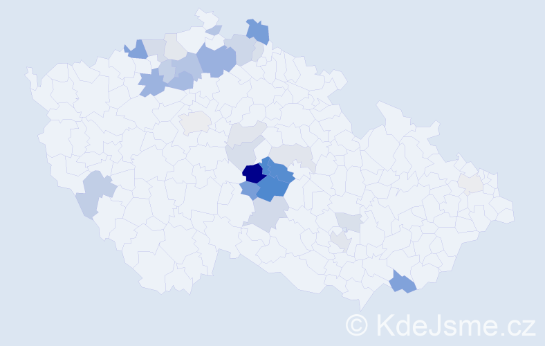 Příjmení: 'Krepčíková', počet výskytů 72 v celé ČR