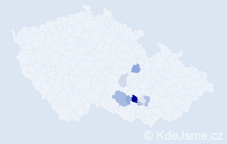 Příjmení: 'Posádková', počet výskytů 23 v celé ČR