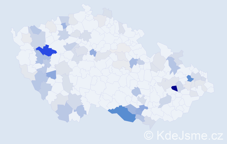 Příjmení: 'Poppová', počet výskytů 254 v celé ČR