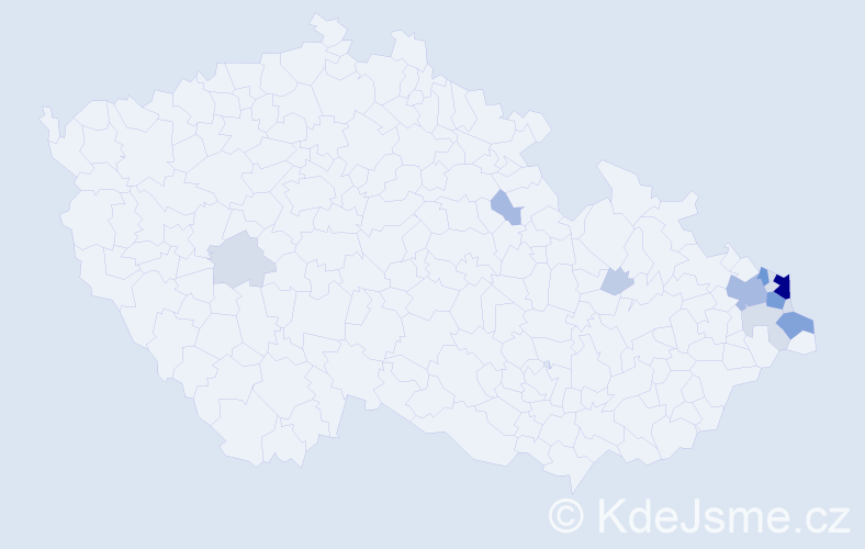 Příjmení: 'Szotková', počet výskytů 50 v celé ČR