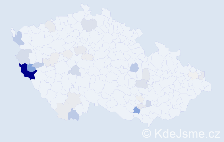 Příjmení: 'Krutina', počet výskytů 139 v celé ČR