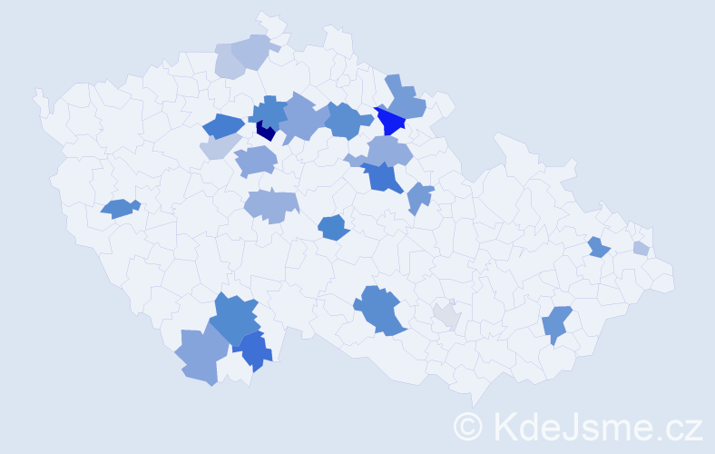 Příjmení: 'Hain', počet výskytů 59 v celé ČR