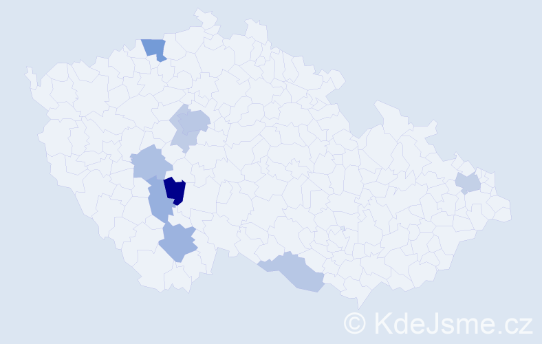 Příjmení: 'Lipanský', počet výskytů 21 v celé ČR