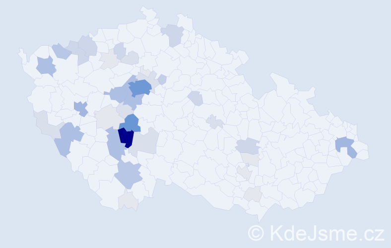 Příjmení: 'Hadáček', počet výskytů 170 v celé ČR