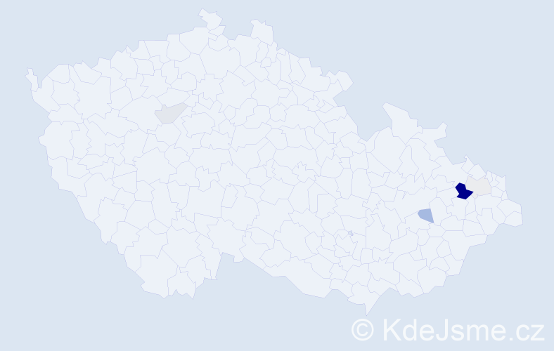 Příjmení: 'Banar', počet výskytů 14 v celé ČR