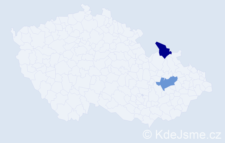 Příjmení: 'Fačevicová', počet výskytů 4 v celé ČR