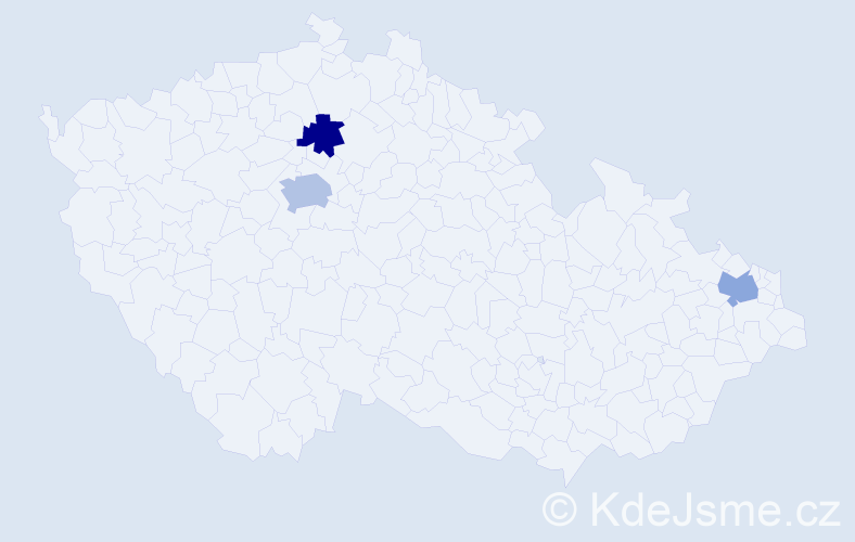 Příjmení: 'Yaroslavskyy', počet výskytů 4 v celé ČR