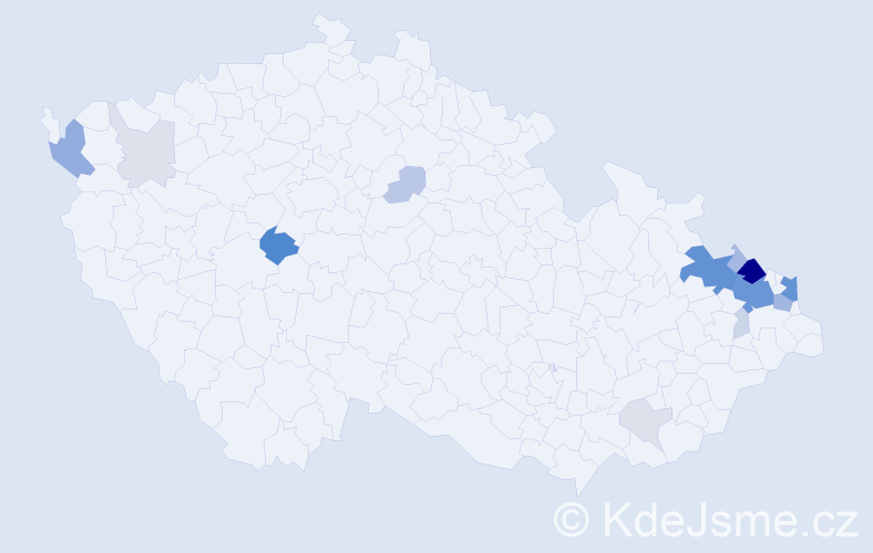 Příjmení: 'Gatnarová', počet výskytů 67 v celé ČR