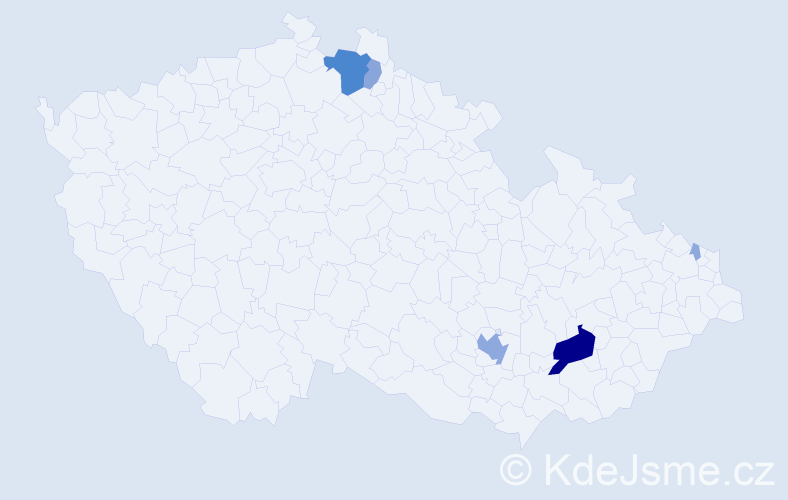 Příjmení: 'Pomališová', počet výskytů 17 v celé ČR