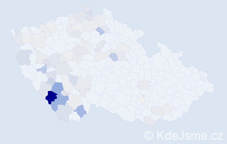 Příjmení: 'Martanová', počet výskytů 223 v celé ČR