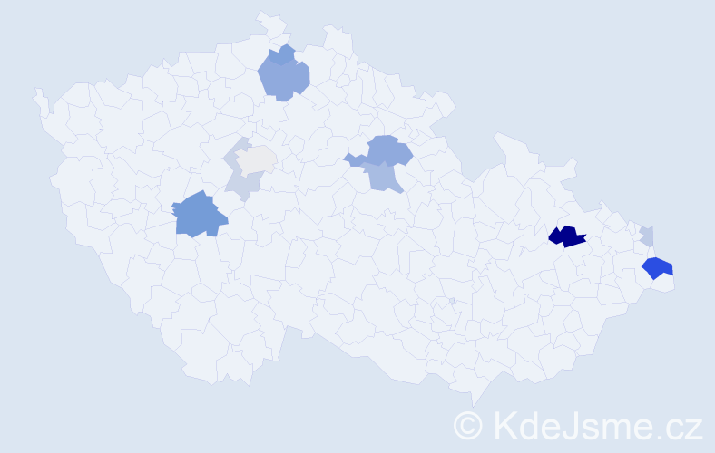 Příjmení: 'Capko', počet výskytů 21 v celé ČR
