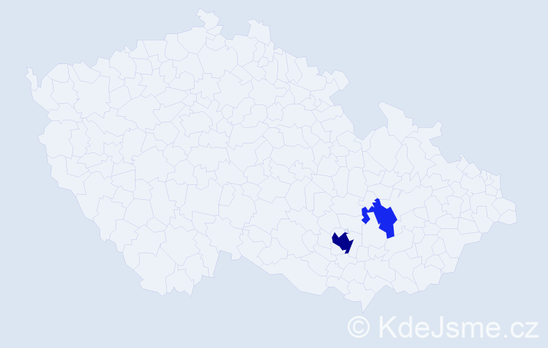 Příjmení: 'Majoršinová', počet výskytů 5 v celé ČR