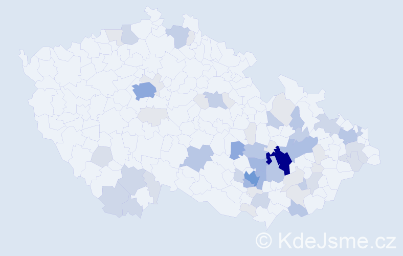 Příjmení: 'Brablec', počet výskytů 198 v celé ČR