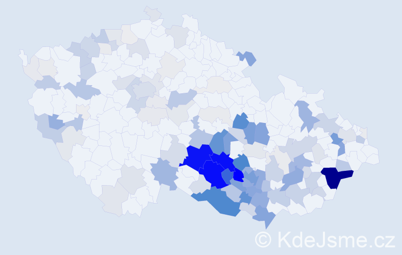 Příjmení: 'Fila', počet výskytů 555 v celé ČR