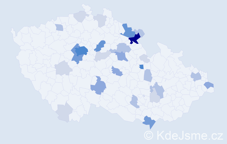 Příjmení: 'Rufer', počet výskytů 89 v celé ČR