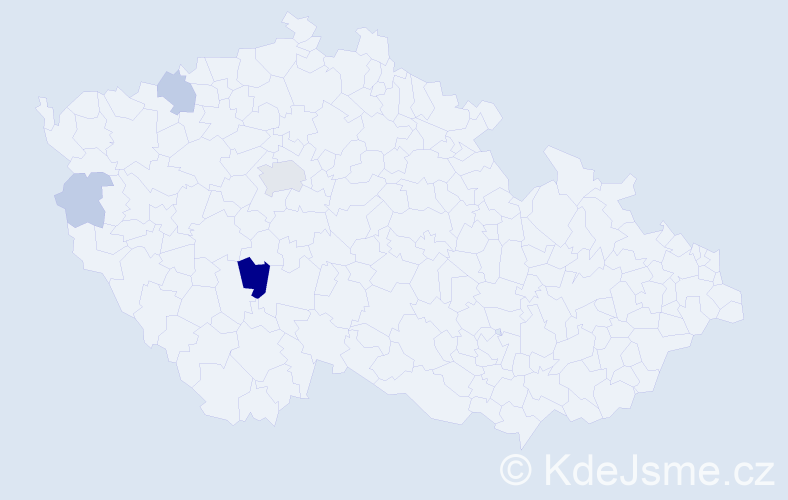 Příjmení: 'Podlisková', počet výskytů 13 v celé ČR