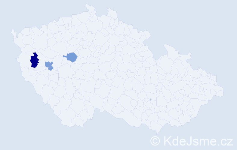 Příjmení: 'Kemka', počet výskytů 4 v celé ČR