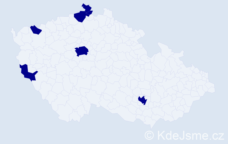 Příjmení: 'Trieu Van', počet výskytů 7 v celé ČR