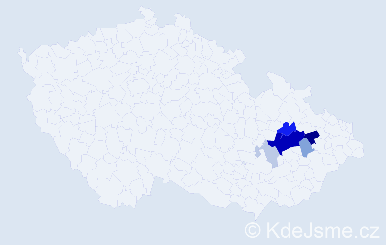 Příjmení: 'Dittmer', počet výskytů 18 v celé ČR