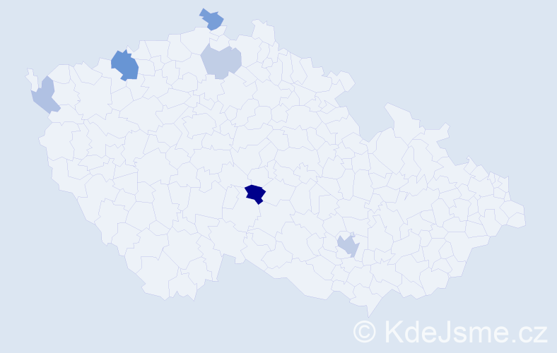 Příjmení: 'Metálová', počet výskytů 27 v celé ČR