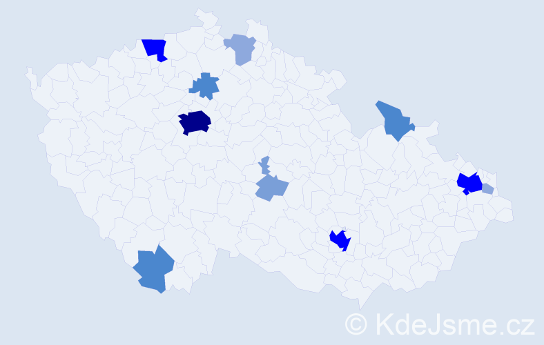 Příjmení: 'Pompe', počet výskytů 35 v celé ČR