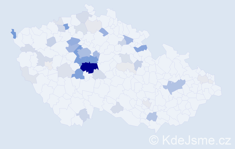 Příjmení: 'Padevět', počet výskytů 221 v celé ČR