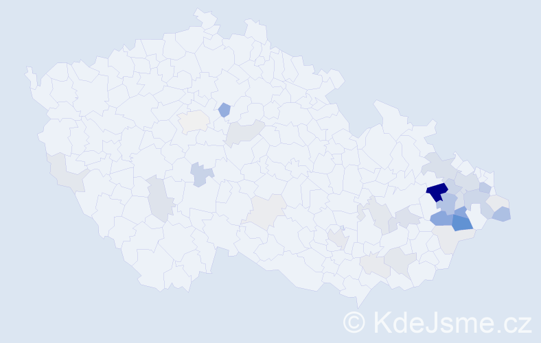 Příjmení: 'Cibulec', počet výskytů 112 v celé ČR