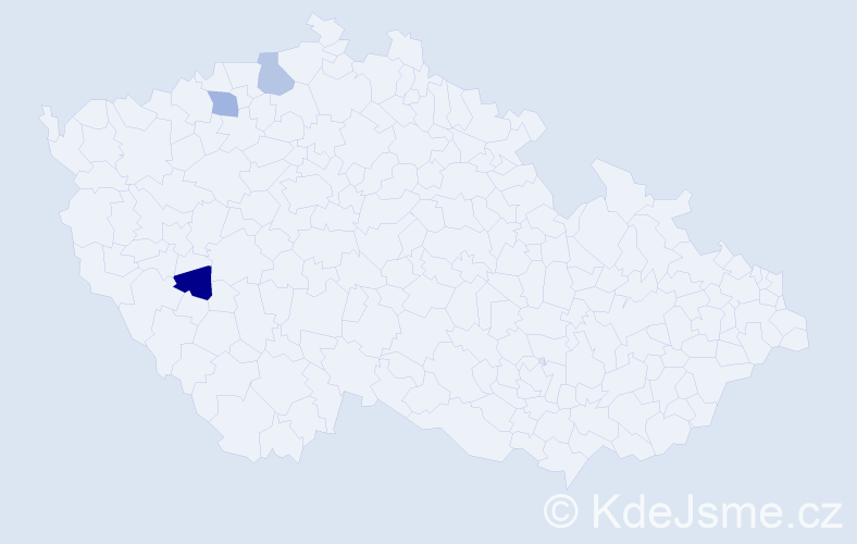 Příjmení: 'Baldauf', počet výskytů 3 v celé ČR