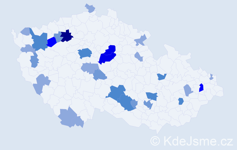 Příjmení: 'Kudryová', počet výskytů 66 v celé ČR
