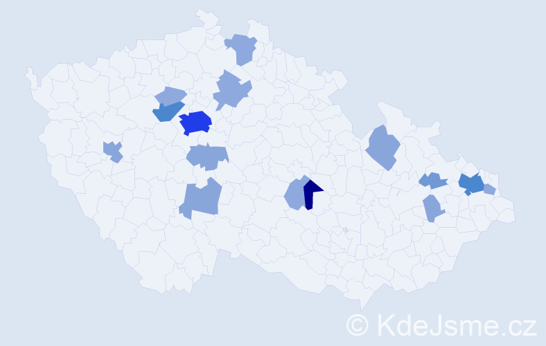 Příjmení: 'Kostecká', počet výskytů 41 v celé ČR