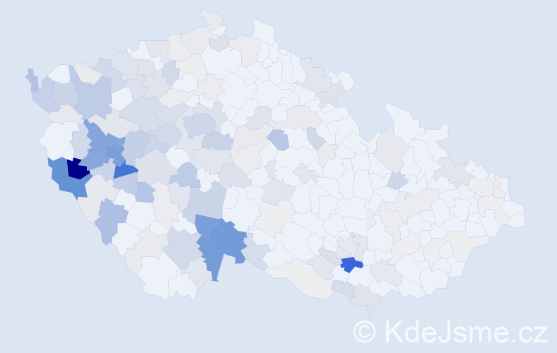 Příjmení: 'Škarda', počet výskytů 592 v celé ČR