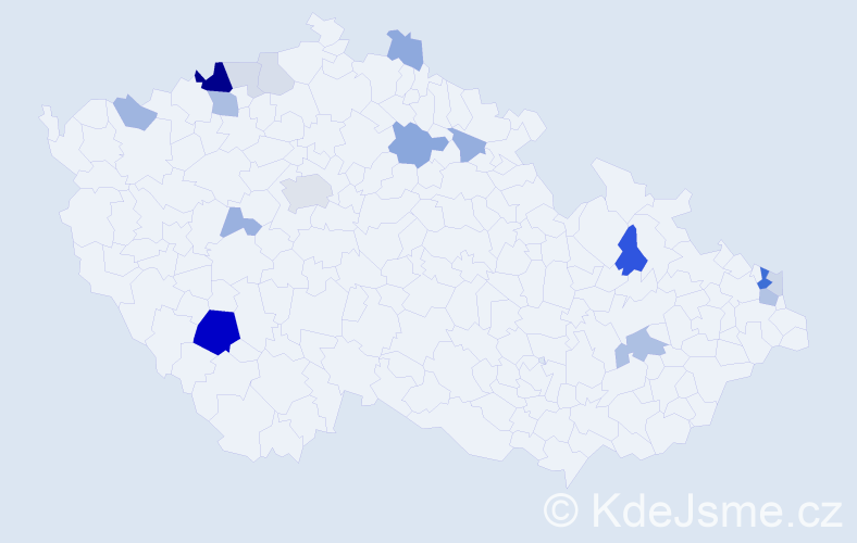 Příjmení: 'Demetr', počet výskytů 43 v celé ČR