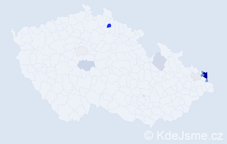 Příjmení: 'Podstawková', počet výskytů 29 v celé ČR
