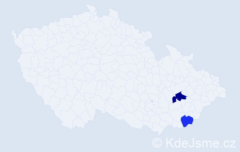 Příjmení: 'Babitsová', počet výskytů 3 v celé ČR