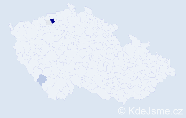 Příjmení: 'Moflár', počet výskytů 26 v celé ČR