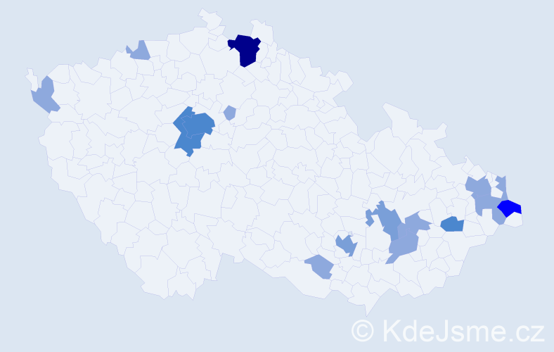 Příjmení: 'Letovanec', počet výskytů 35 v celé ČR